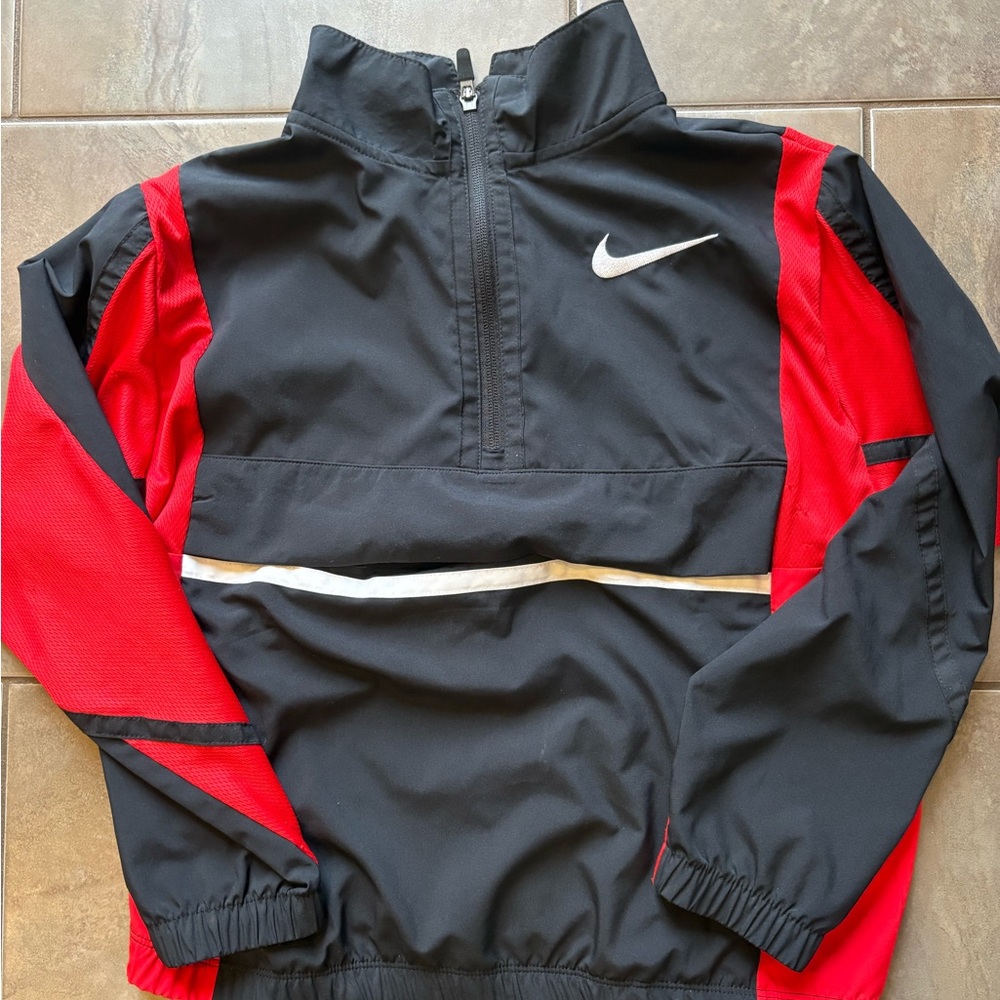 Nike Kids Black and Red Raincoat
